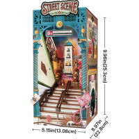 ROBOTIME Rolife DIY 3D Zarážka na knihy: Ulička s LED osvetlením 196 dielikov