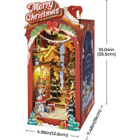 ROBOTIME Rolife DIY 3D Zarážka na knihy: Vianočná ulička s LED osvetlením 289 dielikov