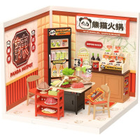 ROBOTIME Rolife DIY House: Ázijská reštaurácia s LED osvetlením 127 dielikov