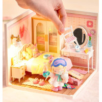 ROBOTIME Rolife DIY House: Spálňa s LED osvetlením 105 dielikov