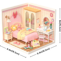 ROBOTIME Rolife DIY House: Spálňa s LED osvetlením 105 dielikov