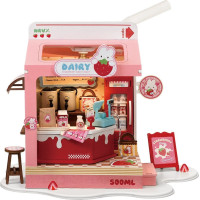 ROBOTIME Rolife DIY House: Mliečny bar s LED osvetlením 73 dielikov