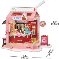 ROBOTIME Rolife DIY House: Mliečny bar s LED osvetlením 73 dielikov