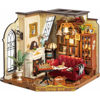 ROBOTIME Rolife DIY 3D drevené puzzle Obývacia izba s LED osvetlením