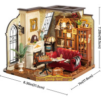 ROBOTIME Rolife DIY 3D drevené puzzle Obývacia izba s LED osvetlením