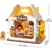 ROBOTIME Rolife DIY House: Teddyho pekárstvo s LED osvetlením 67 dielikov