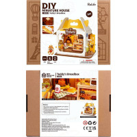 ROBOTIME Rolife DIY House: Teddyho pekárstvo s LED osvetlením 67 dielikov