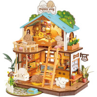 ROBOTIME Rolife DIY House: Vila pre psíkov s LED osvetlením