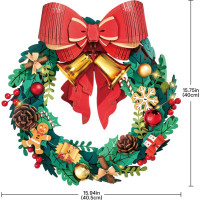 ROBOTIME Rolife Svietiace 3D drevené puzzle Adventný veniec 252 dielikov