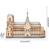 ROBOTIME Rowood 3D drevené puzzle Katedrála Notre-Dame 330 dielikov