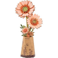 ROBOTIME Rowood 3D drevené puzzle Oranžová gerbera 105 dielikov