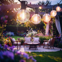 Solight LED vonkajšia balkónová reťaz s žiarovkami, 10 žiaroviek, 5m+3m, 500lm, teplá biela