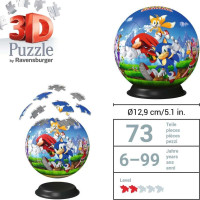 RAVENSBURGER 3D Puzzleball Sonic 72 dielikov