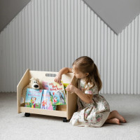 BusyKids Obojstranná knižnica na kolieskach