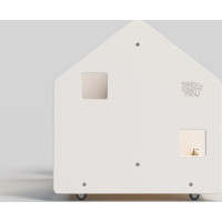 BusyKids Obojstranná knižnica na kolieskach biela