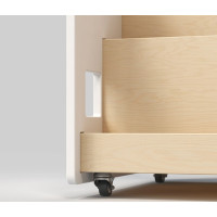 BusyKids Obojstranná knižnica na kolieskach biela