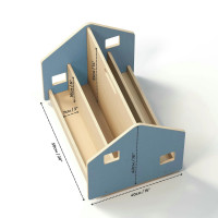 BusyKids Obojstranná knižnica na kolieskach modrá