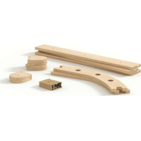 BusyKids Drevené domáce rebriny s hrazdou nelakované