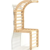 BusyKids Drevené domáce rebriny s hrazdou nelakované