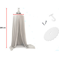 Baldachýn do detskej izby - šedý