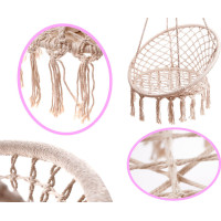 Hojdacie kreslo LUARO s operadlom - ecru - 80 cm