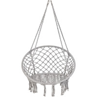 Hojdacie kreslo LUARO s operadlom - šedé - 80 cm + vankúš XXL