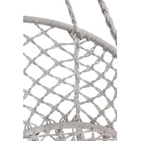 Hojdacie kreslo LUARO s operadlom - šedé - 80 cm + vankúš XXL