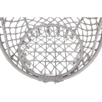 Hojdacie kreslo LUARO s operadlom - šedé - 80 cm + vankúš XXL