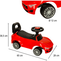 Odrážadlo so zvukom a svetlami - Autíčko - červené