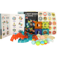 Svietiaca magnetická guličková dráha - 49 prvkov