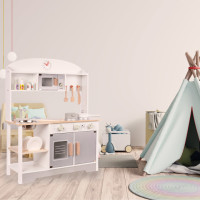 Detská drevená kuchynka MDF MODERN CLASSIC + príslušenstvo