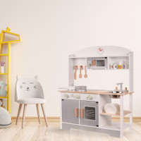 Detská drevená kuchynka MDF MODERN CLASSIC + príslušenstvo