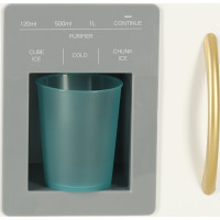 Detská drevená kuchynka s chladničkou - biela/zlatá