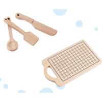 Detská drevená kuchynka MDF MODERN CLASSIC + príslušenstvo