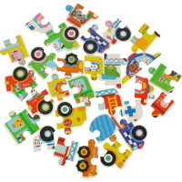 Puzzle v plechovke - Vozidlá - 30 dielikov