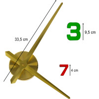 Samolepiace nástenné hodiny 80-90 cm - farebné - 12 číslic