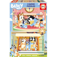 EDUCA Drevené puzzle Bluey 2x16 dielikov