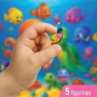 WOODEN CITY Drevené puzzle Chobotnice a korytnačka 20 dielikov