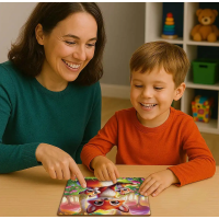 WOODEN CITY Drevené puzzle Líščia rodinka 20 dielikov