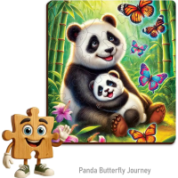 WOODEN CITY Drevené puzzle Pandí dobrodružstvo 20 dielikov