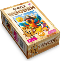 WOODEN CITY Drevené puzzle Pirátsky papagáj 20 dielikov
