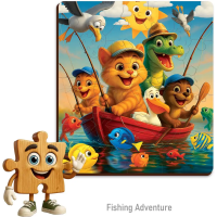 WOODEN CITY Drevené puzzle Rybárčenie 20 dielikov