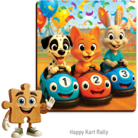 WOODEN CITY Drevené puzzle Šťastný závod 20 dielikov