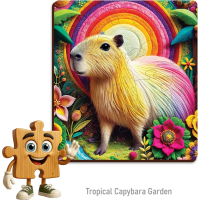 WOODEN CITY Drevené puzzle Kapybara 20 dielikov