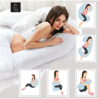 Hniezdočko (kokon) pre bábätko / tehotenský vankúš 2v1 s doplnkami - Vtáčiky / béžové