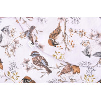 Hniezdočko (kokon) pre bábätko / tehotenský vankúš 2v1 s doplnkami - Vtáčiky / béžové