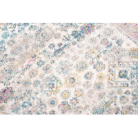 Kusový koberec AZUR vintage - šedý/ružový/modrý, 160x220 cm