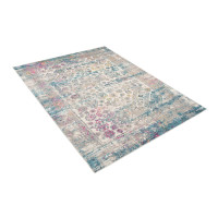 Kusový koberec AZUR vintage - šedý/ružový/modrý, 160x220 cm