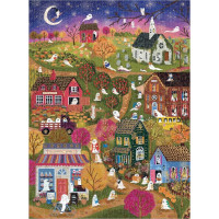 GALISON Metalické puzzle Strašidelná dedina 1000 dielikov