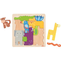GOKI Obrysové puzzle Safari 11 dielikov